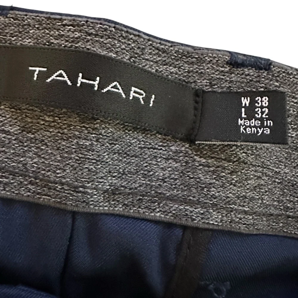 Tahari Men's Navy Classic Dress Pants, 38 x 32